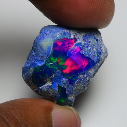 Rare Blue Opal 26.60 Carats | Natural Blue Ethiopian Opal Rough - Ready for Cutting & Jewelry!