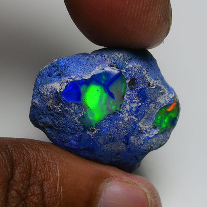Rare Blue Opal 26.60 Carats | Natural Blue Ethiopian Opal Rough - Ready for Cutting & Jewelry!