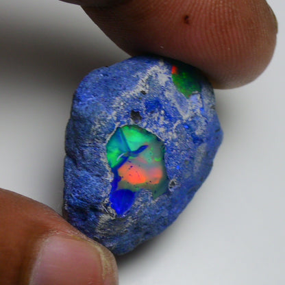 Rare Blue Opal 26.60 Carats | Natural Blue Ethiopian Opal Rough - Ready for Cutting & Jewelry!