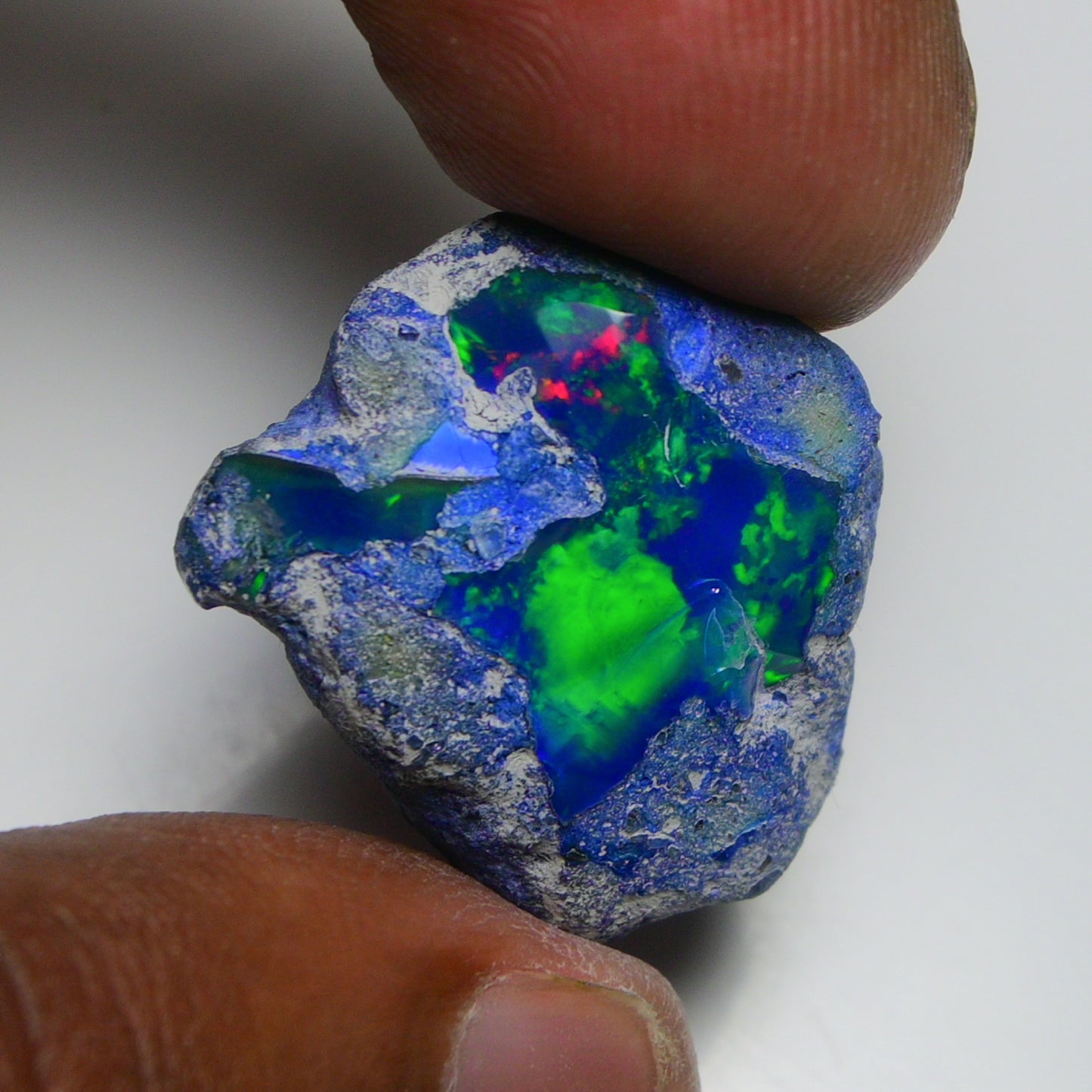 Rare Blue Opal 26.60 Carats | Natural Blue Ethiopian Opal Rough - Ready for Cutting & Jewelry!