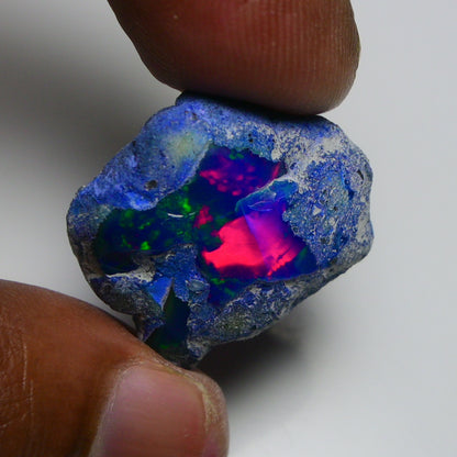 Rare Blue Opal 26.60 Carats | Natural Blue Ethiopian Opal Rough - Ready for Cutting & Jewelry!