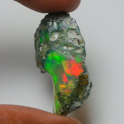 Black Opal Weight: 15.00  Carats | Natural Black Ethiopian Opal Rough - Ready for Cutting & Jewelry