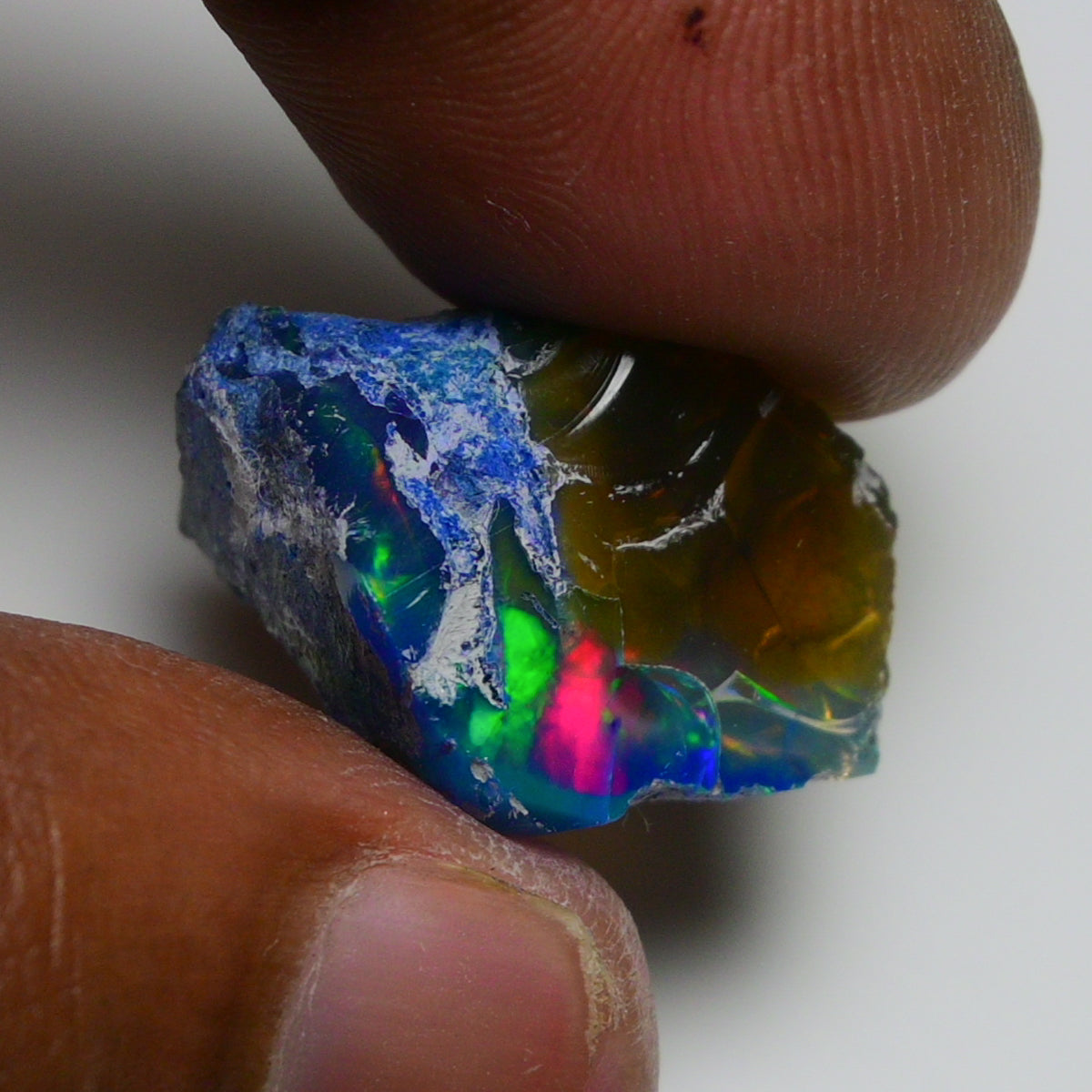Rare Blue Opal 18.95 Carats | Natural Blue Ethiopian Opal Rough - Ready for Cutting & Jewelry!