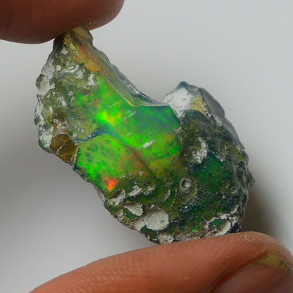 Black Opal Weight: 15.00  Carats | Natural Black Ethiopian Opal Rough - Ready for Cutting & Jewelry