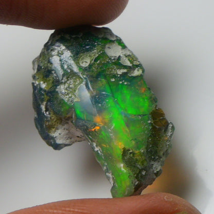 Black Opal Weight: 15.00  Carats | Natural Black Ethiopian Opal Rough - Ready for Cutting & Jewelry