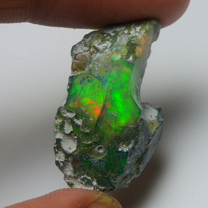 Black Opal Weight: 15.00  Carats | Natural Black Ethiopian Opal Rough - Ready for Cutting & Jewelry