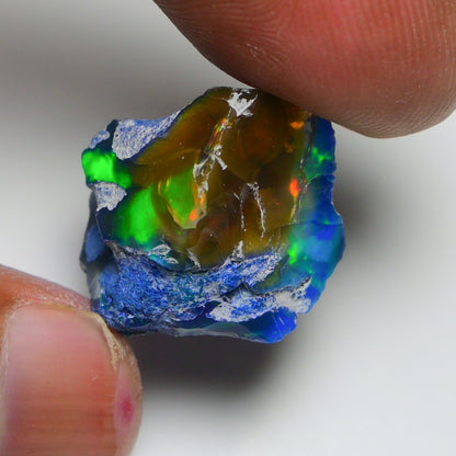 Rare Blue Opal 18.95 Carats | Natural Blue Ethiopian Opal Rough - Ready for Cutting & Jewelry!