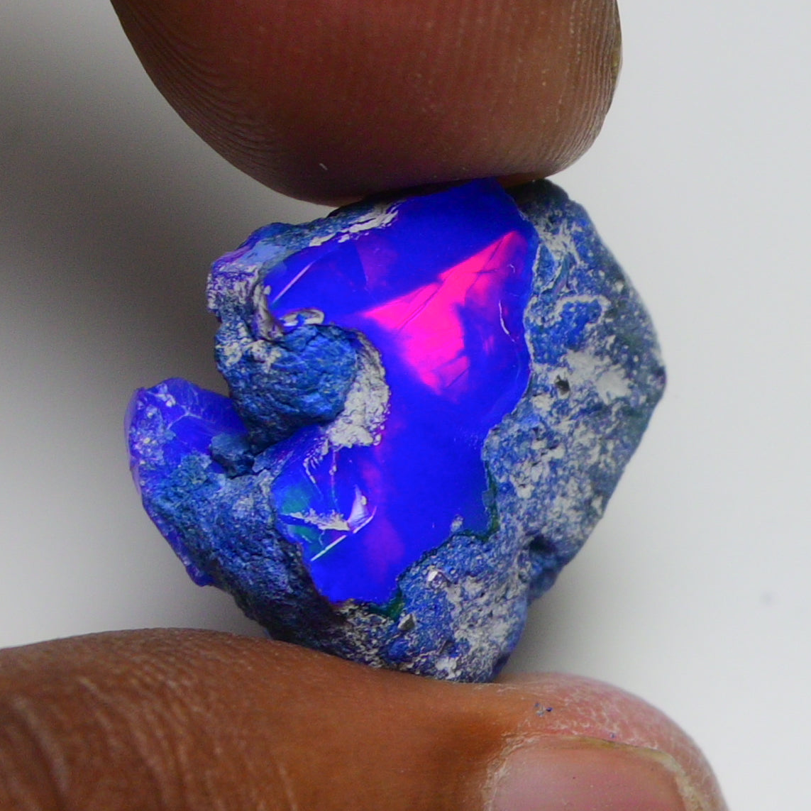 Rare Blue Opal 15.25 Carats | Natural Blue Ethiopian Opal Rough - Ready for Cutting & Jewelry!