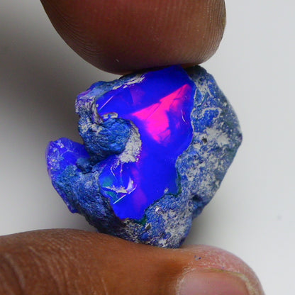 Rare Blue Opal 15.25 Carats | Natural Blue Ethiopian Opal Rough - Ready for Cutting & Jewelry!