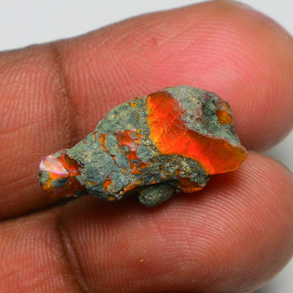 Rare Orange Opal 7.50 Carats | Natural Orange Ethiopian Opal Rough - Ready for Cutting & Jewelry!