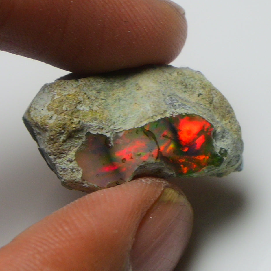 Black Opal Weight: 14.30  Carats | Natural Black Ethiopian Opal Rough - Ready for Cutting & Jewelry