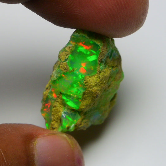 Rare Green Opal 24.00 Carats | Natural Green Ethiopian Opal Rough - Ready for Cutting & Jewelry!