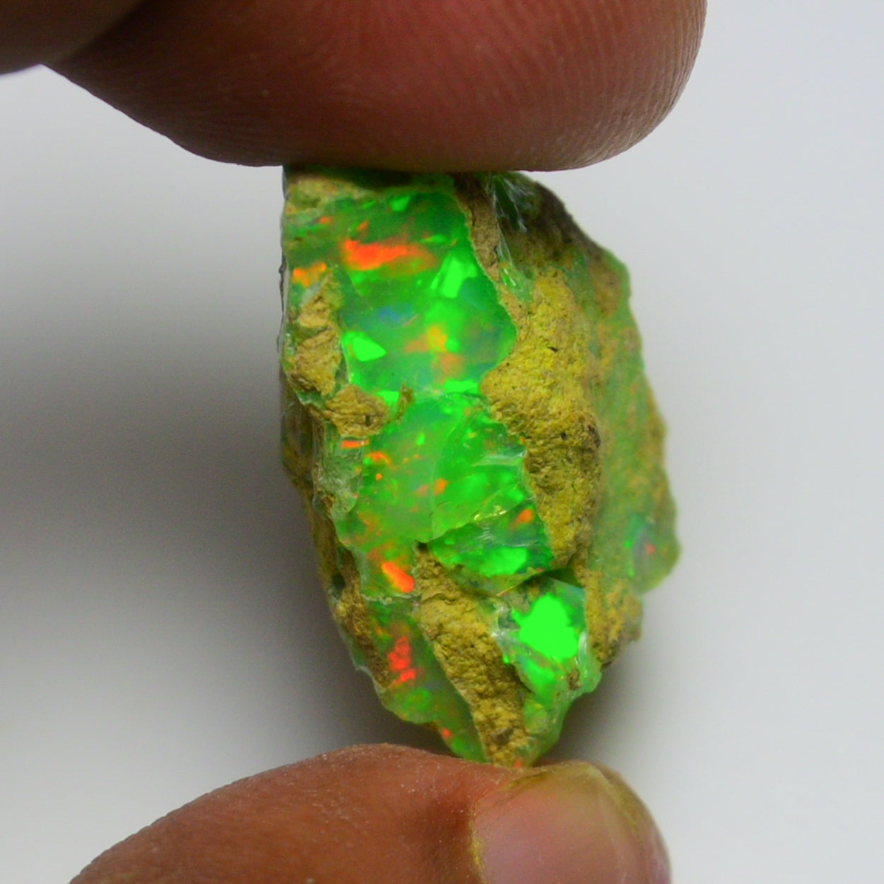 Rare Green Opal 24.00 Carats | Natural Green Ethiopian Opal Rough - Ready for Cutting & Jewelry!