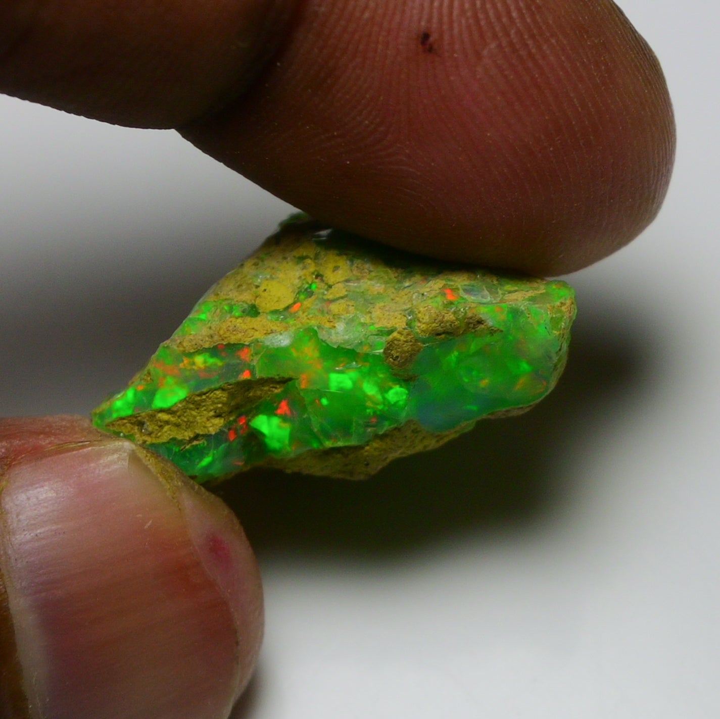 Rare Green Opal 24.00 Carats | Natural Green Ethiopian Opal Rough - Ready for Cutting & Jewelry!