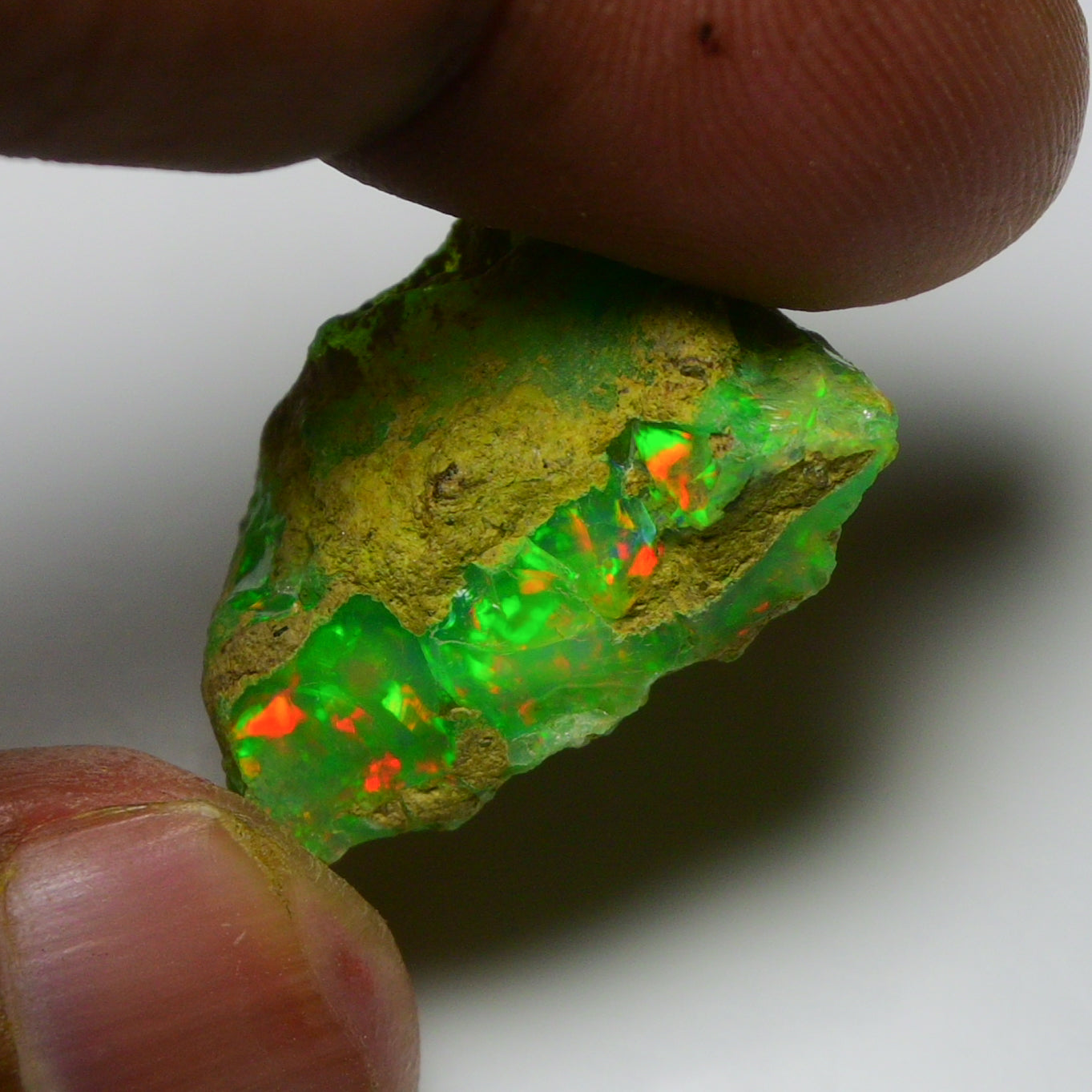 Rare Green Opal 24.00 Carats | Natural Green Ethiopian Opal Rough - Ready for Cutting & Jewelry!