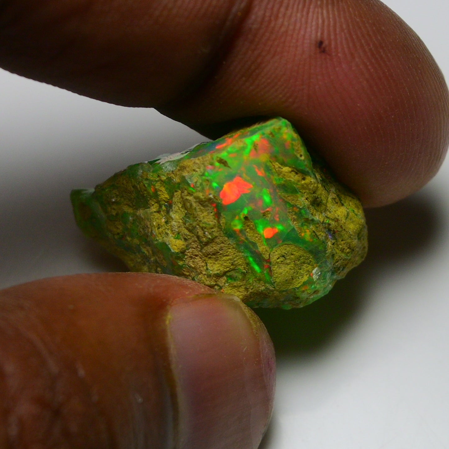 Rare Green Opal 24.00 Carats | Natural Green Ethiopian Opal Rough - Ready for Cutting & Jewelry!