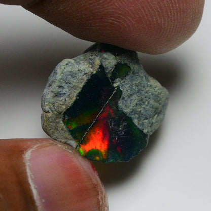 Rare Black Opal 10.00 Carats | Natural Black Ethiopian Opal Rough - Ready for Cutting & Jewelry!