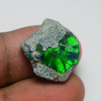 Rare Black Opal 10.00 Carats | Natural Black Ethiopian Opal Rough - Ready for Cutting & Jewelry!