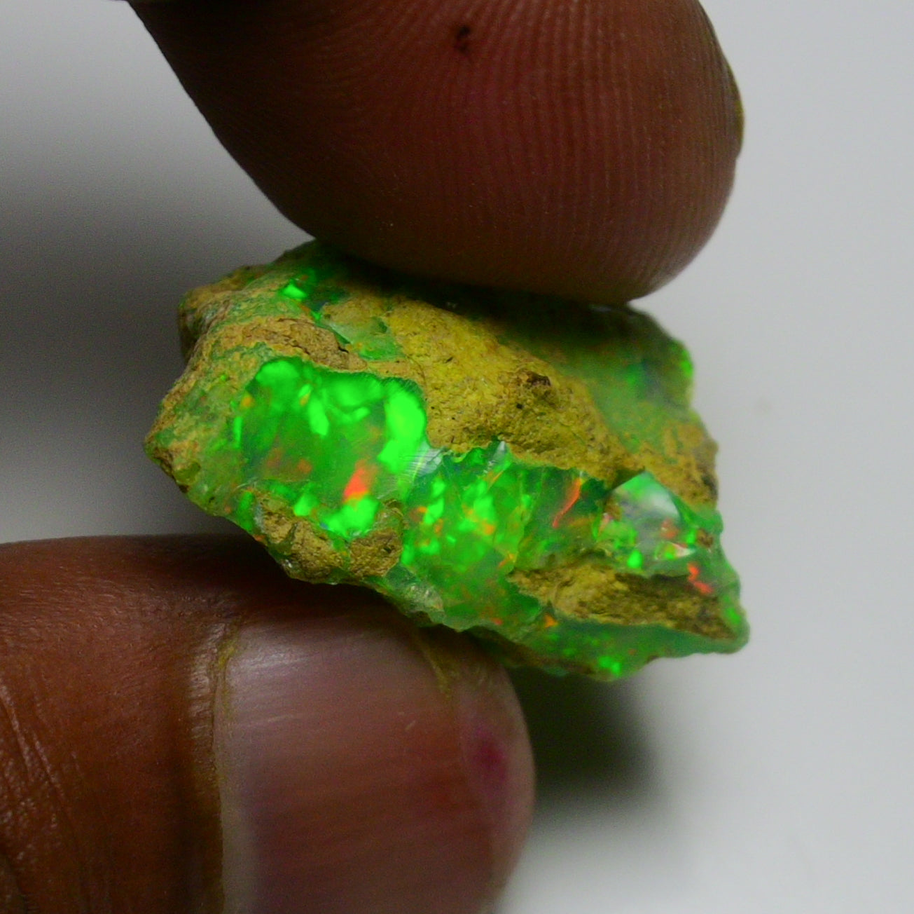 Rare Green Opal 24.00 Carats | Natural Green Ethiopian Opal Rough - Ready for Cutting & Jewelry!