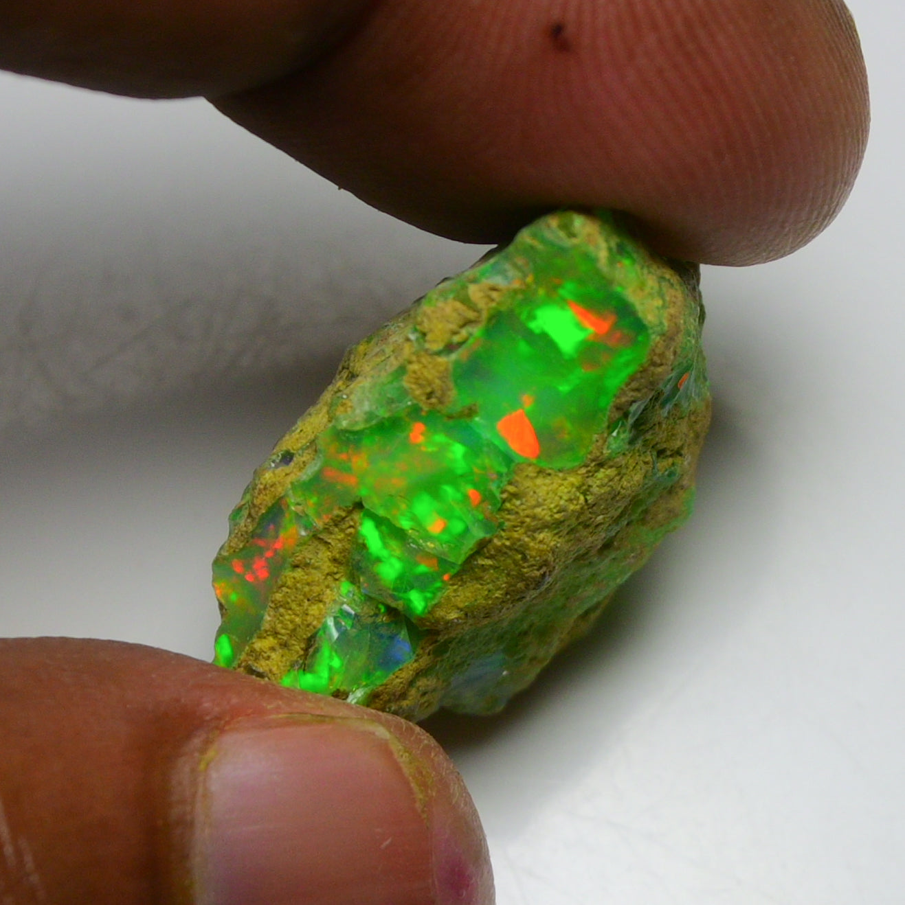 Rare Green Opal 24.00 Carats | Natural Green Ethiopian Opal Rough - Ready for Cutting & Jewelry!