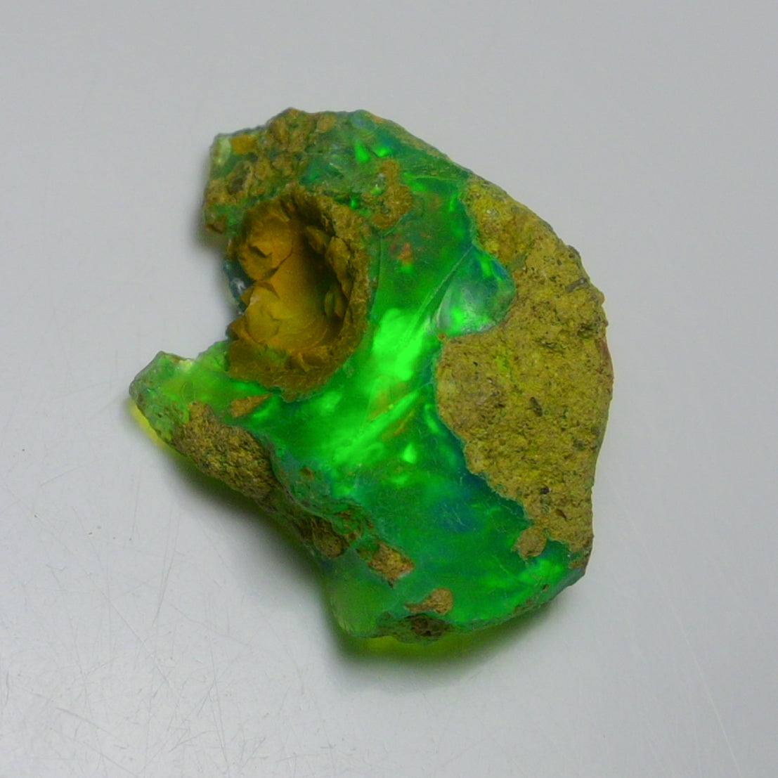 Rare Green Opal 13.15 Carats | Natural Green Ethiopian Opal Rough - Ready for Cutting & Jewelry!