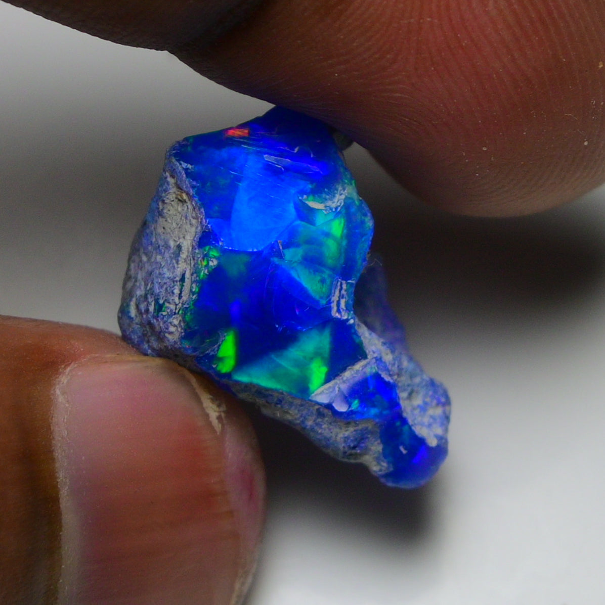 Rare Blue Opal 12.35 Carats | Natural Blue Ethiopian Opal Rough - Ready for Cutting & Jewelry!