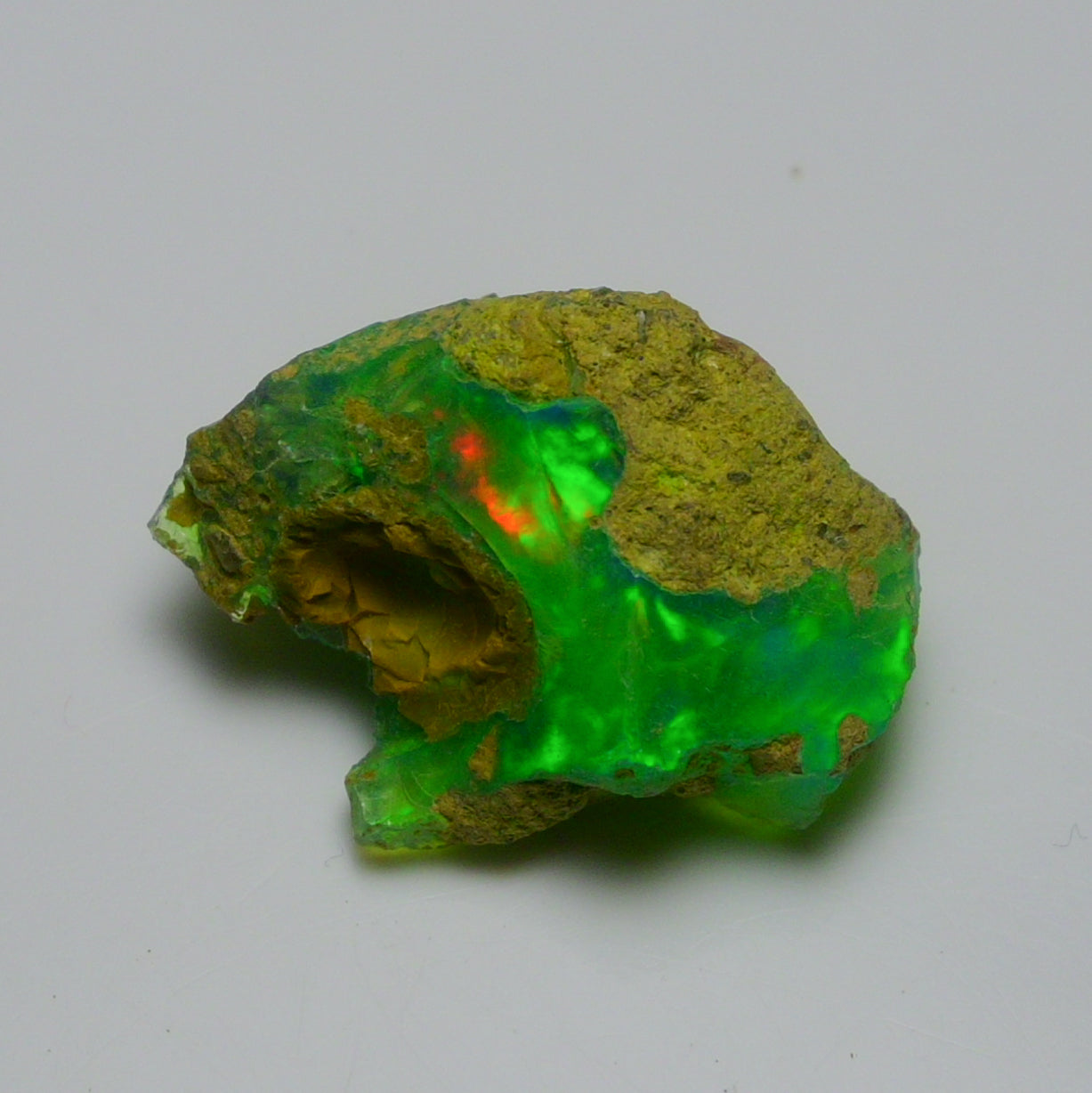 Rare Green Opal 13.15 Carats | Natural Green Ethiopian Opal Rough - Ready for Cutting & Jewelry!