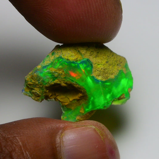 Rare Green Opal 13.15 Carats | Natural Green Ethiopian Opal Rough - Ready for Cutting & Jewelry!