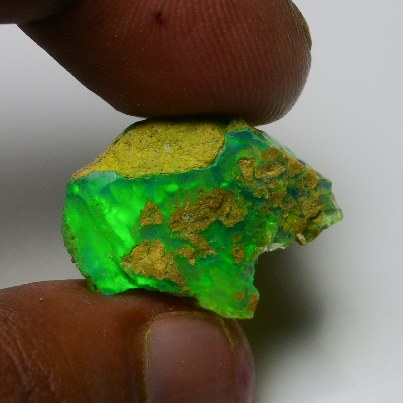 Rare Green Opal 13.15 Carats | Natural Green Ethiopian Opal Rough - Ready for Cutting & Jewelry!