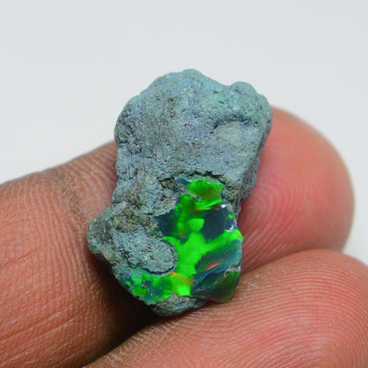 Rare Black Opal 10.30 Carats | Natural Black Ethiopian Opal Rough - Ready for Cutting & Jewelry!