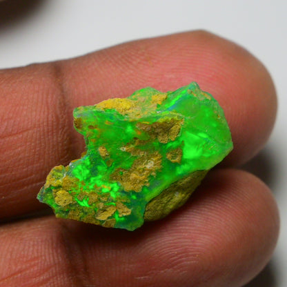 Rare Green Opal 13.15 Carats | Natural Green Ethiopian Opal Rough - Ready for Cutting & Jewelry!