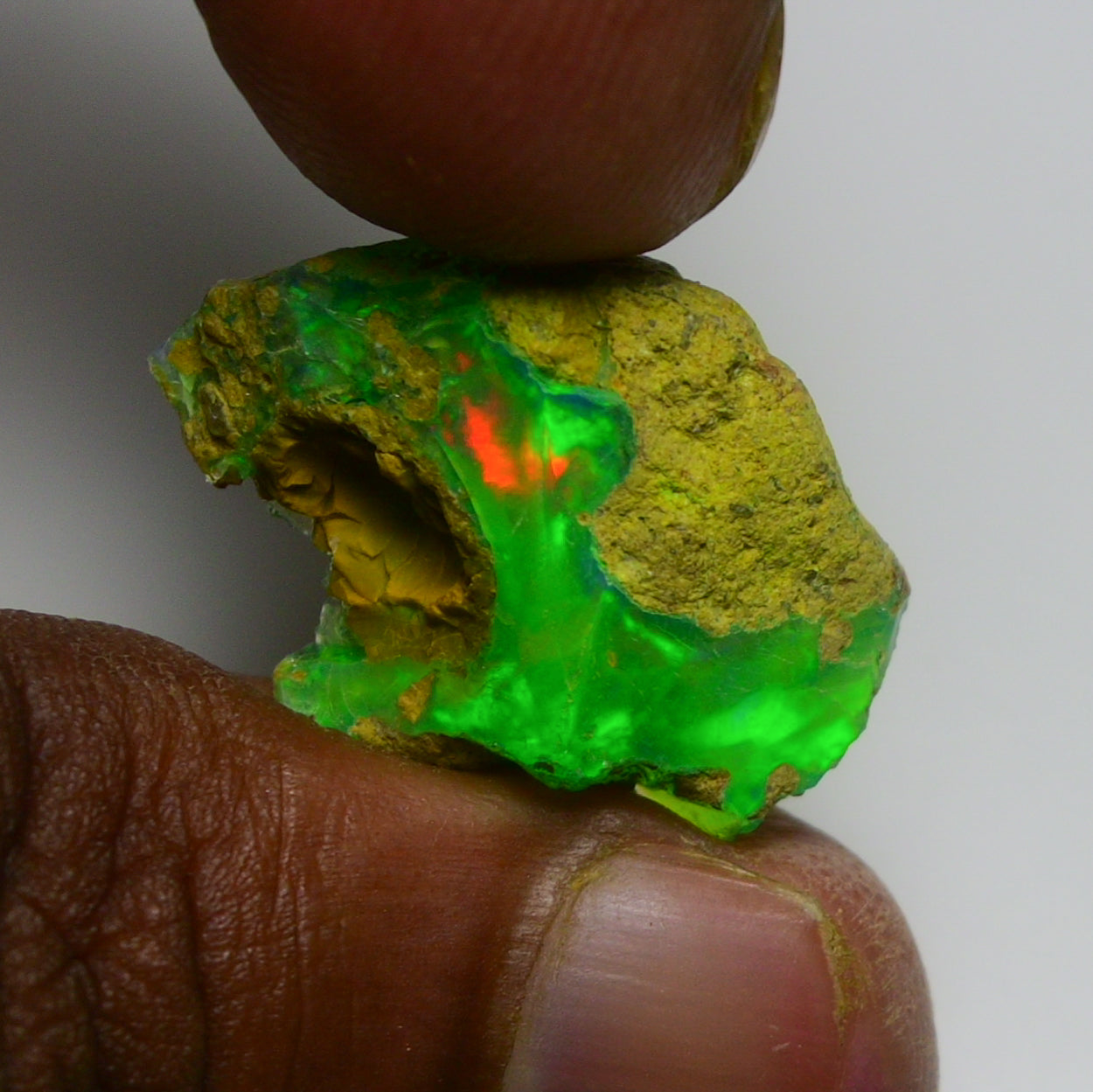 Rare Green Opal 13.15 Carats | Natural Green Ethiopian Opal Rough - Ready for Cutting & Jewelry!