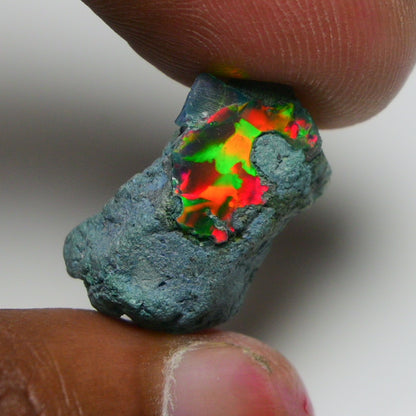 Rare Black Opal 10.30 Carats | Natural Black Ethiopian Opal Rough - Ready for Cutting & Jewelry!