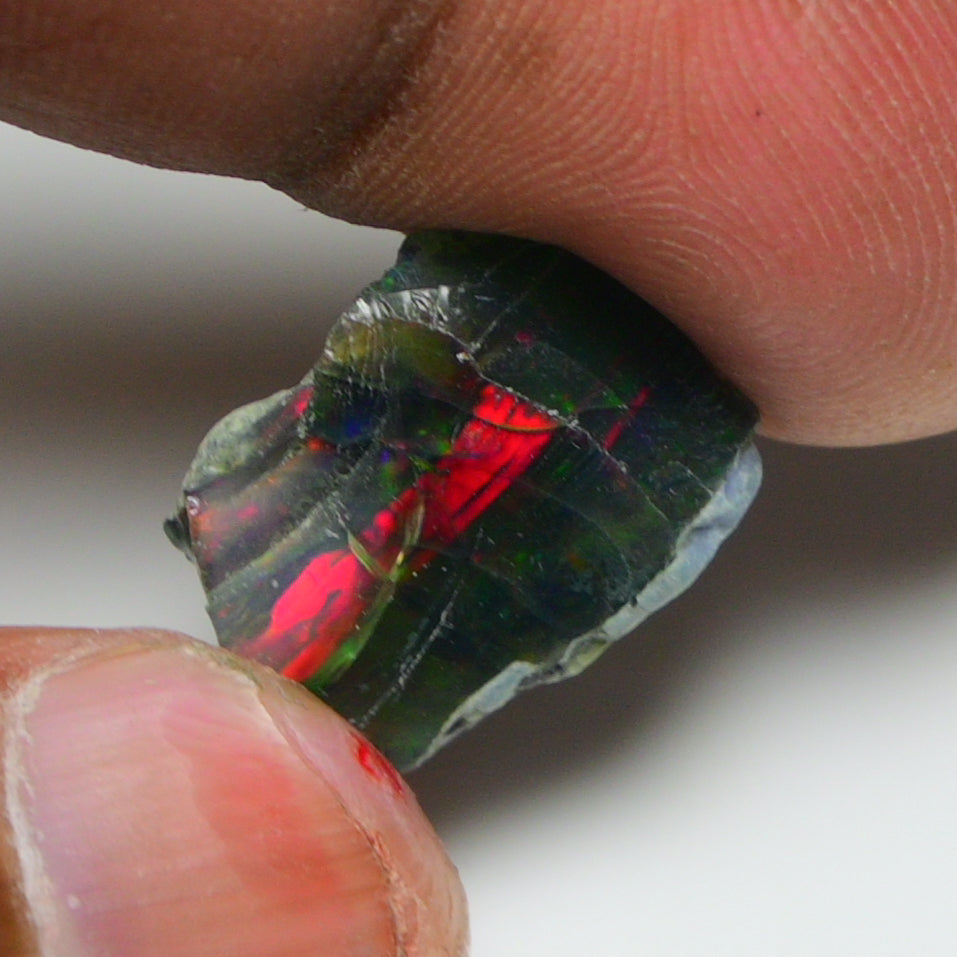 Rare Black Opal 10.45 Carats | Natural Black Ethiopian Opal Rough - Ready for Cutting & Jewelry!