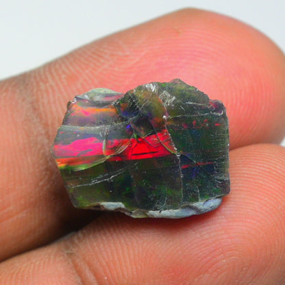 Rare Black Opal 10.45 Carats | Natural Black Ethiopian Opal Rough - Ready for Cutting & Jewelry!