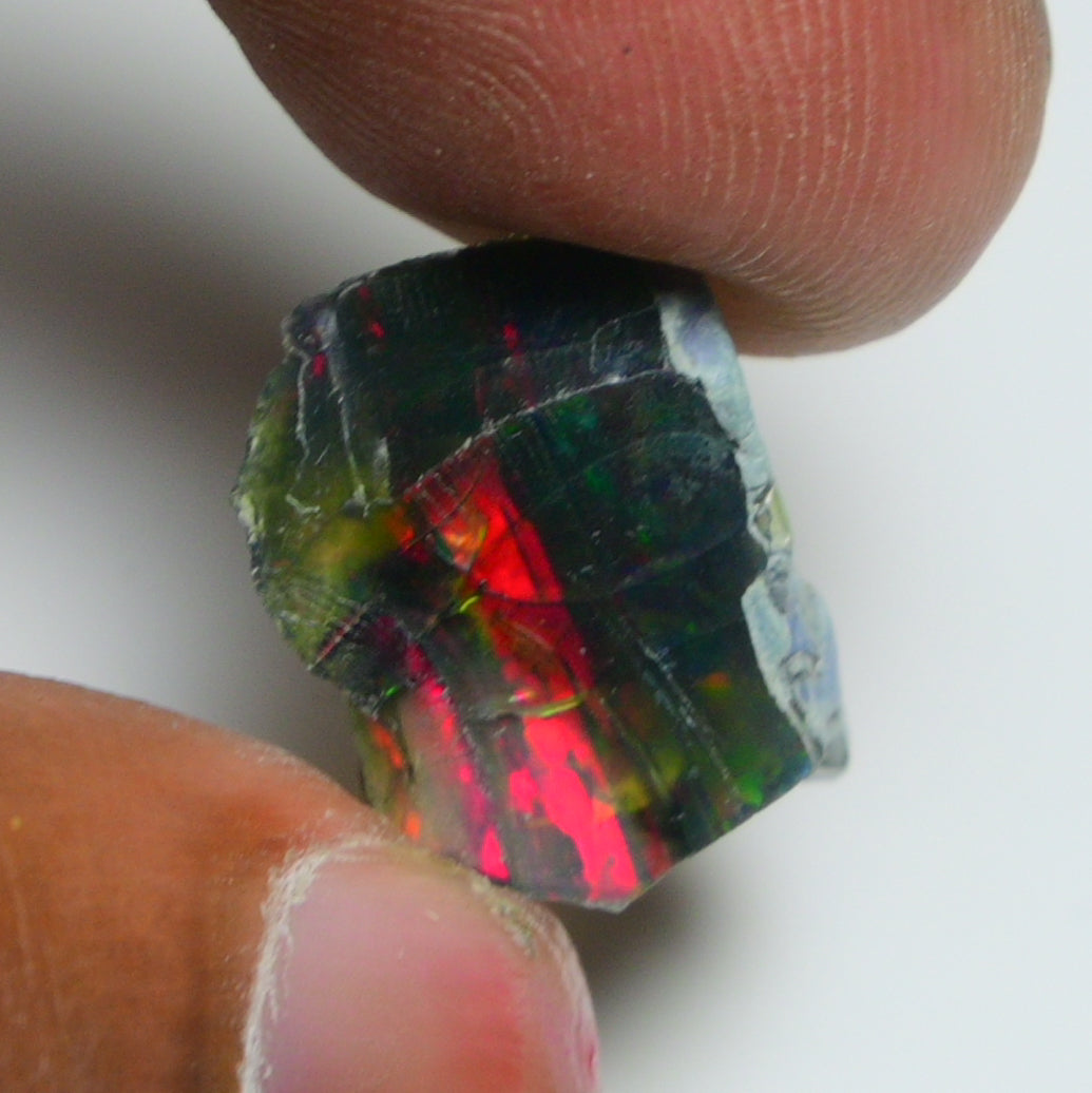 Rare Black Opal 10.45 Carats | Natural Black Ethiopian Opal Rough - Ready for Cutting & Jewelry!