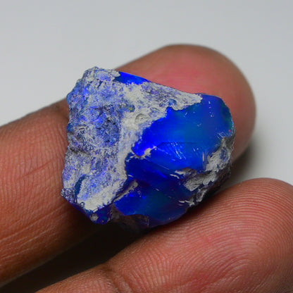 Rare Blue Opal 33.60 Carats | Natural Blue Ethiopian Opal Rough - Ready for Cutting & Jewelry!