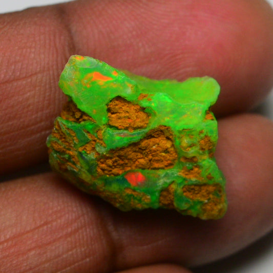 Rare Green Opal 12.45 Carats | Natural Green Ethiopian Opal Rough - Ready for Cutting & Jewelry!