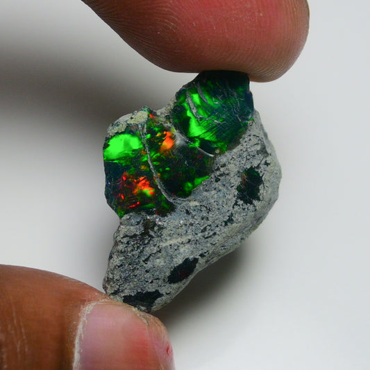 Rare Black Opal 26.80 Carats | Natural Black Ethiopian Opal Rough - Ready for Cutting & Jewelry!