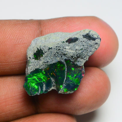 Rare Black Opal 26.80 Carats | Natural Black Ethiopian Opal Rough - Ready for Cutting & Jewelry!