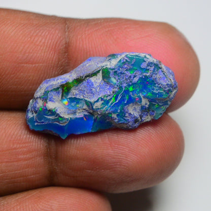 Rare Blue Opal 9.55 Carats | Natural Blue Ethiopian Opal Rough - Ready for Cutting & Jewelry!