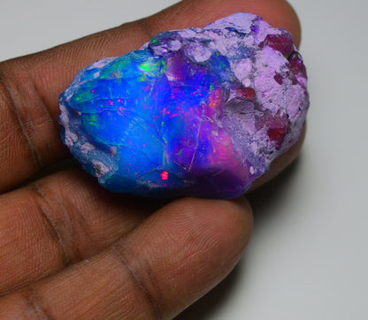 Very Rare Bi-Color Opal Rough 101.20 Cts Natural Ethiopian Opal Raw Jewelry Grade