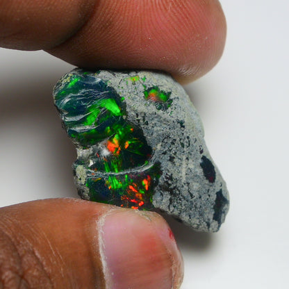 Rare Black Opal 26.80 Carats | Natural Black Ethiopian Opal Rough - Ready for Cutting & Jewelry!