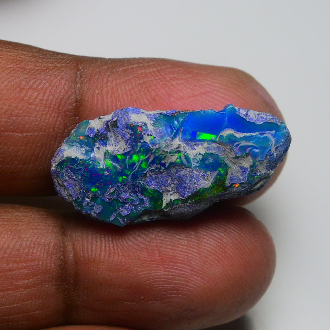 Rare Blue Opal 9.55 Carats | Natural Blue Ethiopian Opal Rough - Ready for Cutting & Jewelry!