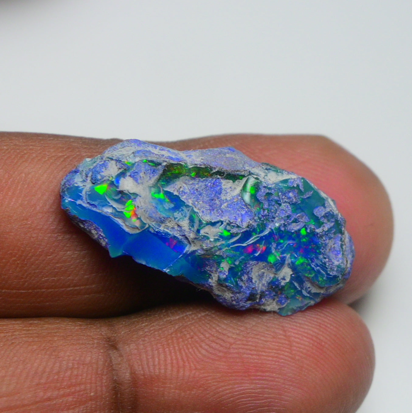 Rare Blue Opal 9.55 Carats | Natural Blue Ethiopian Opal Rough - Ready for Cutting & Jewelry!