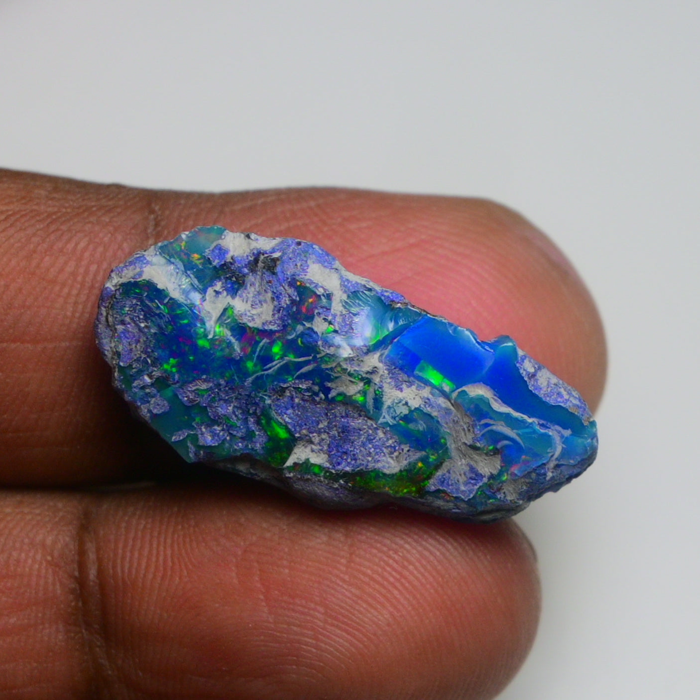 Rare Blue Opal 9.55 Carats | Natural Blue Ethiopian Opal Rough - Ready for Cutting & Jewelry!