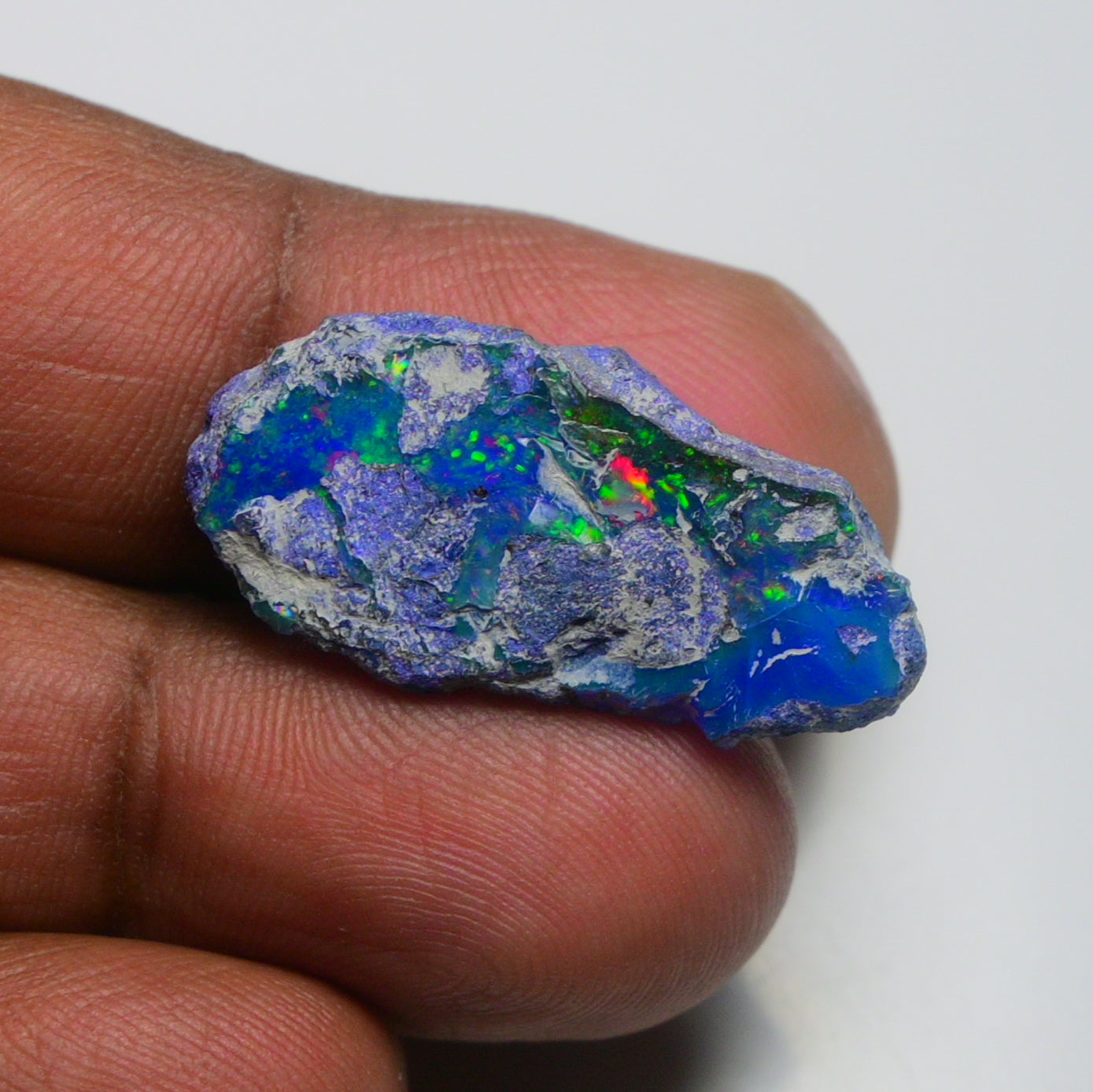 Rare Blue Opal 9.55 Carats | Natural Blue Ethiopian Opal Rough - Ready for Cutting & Jewelry!