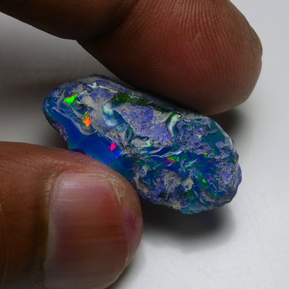 Rare Blue Opal 9.55 Carats | Natural Blue Ethiopian Opal Rough - Ready for Cutting & Jewelry!