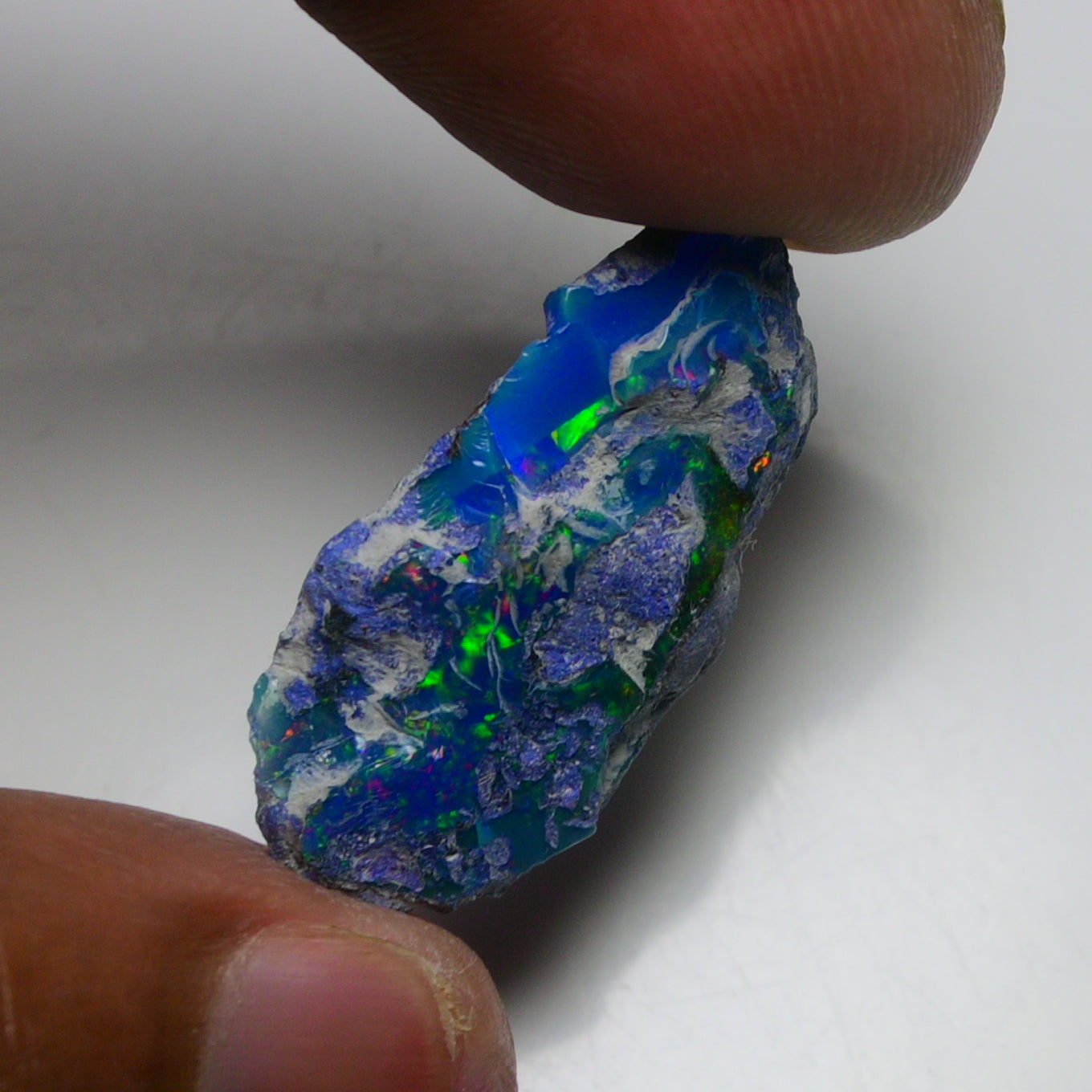 Rare Blue Opal 9.55 Carats | Natural Blue Ethiopian Opal Rough - Ready for Cutting & Jewelry!