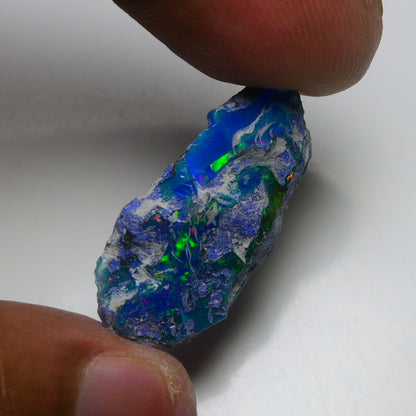 Rare Blue Opal 9.55 Carats | Natural Blue Ethiopian Opal Rough - Ready for Cutting & Jewelry!